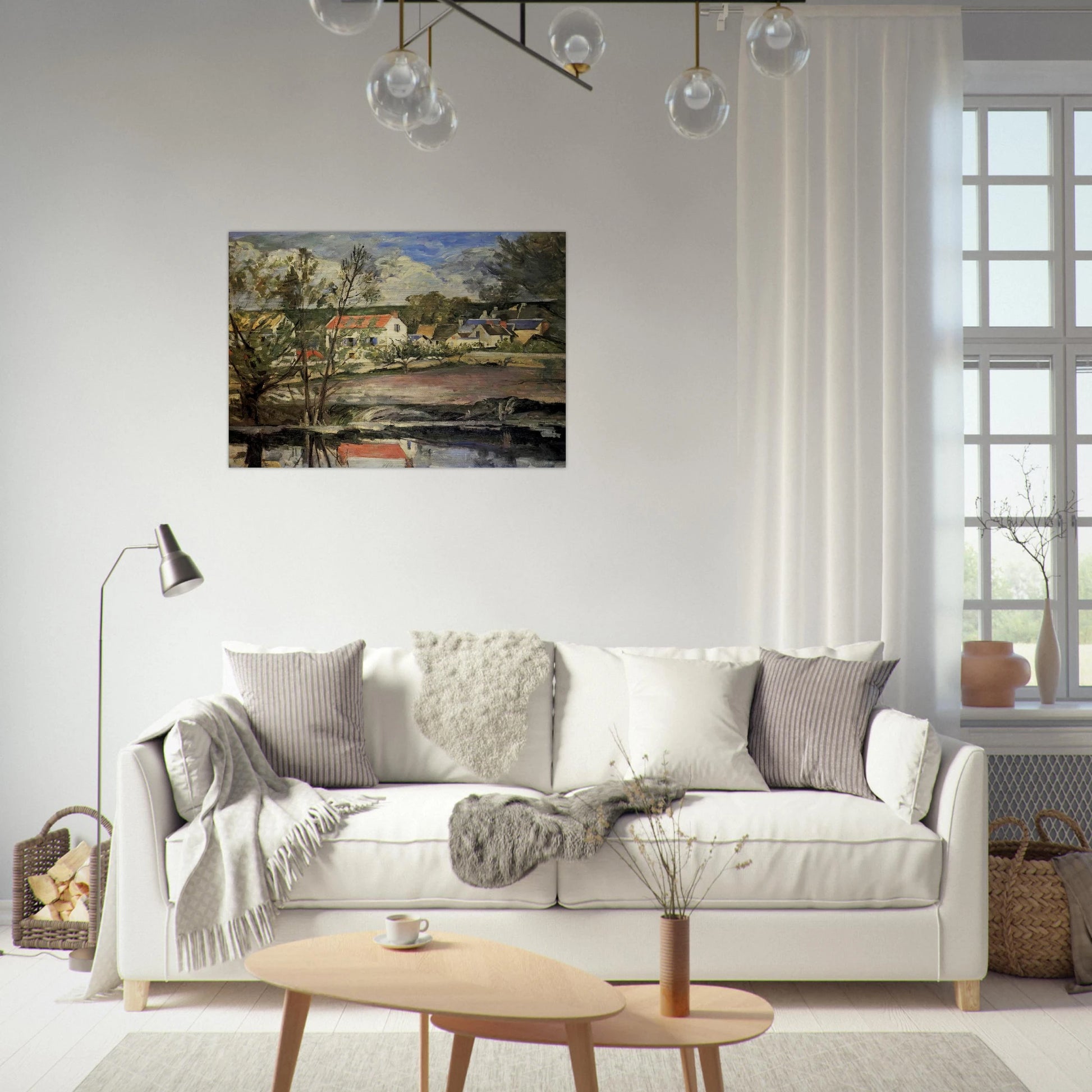 In the Oise Valley - Paul Cézanne Brushed Aluminum Print - 70x100 cm / 28x40 inches | Paul Cézanne Aluminum Print | Paul Cézanne Prints