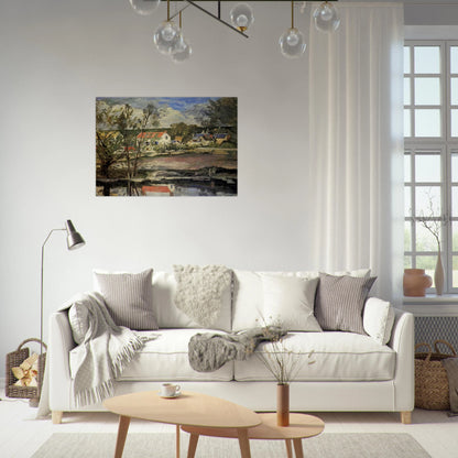 In the Oise Valley - Paul Cézanne Brushed Aluminum Print - 70x100 cm / 28x40 inches | Paul Cézanne Aluminum Print | Paul Cézanne Prints