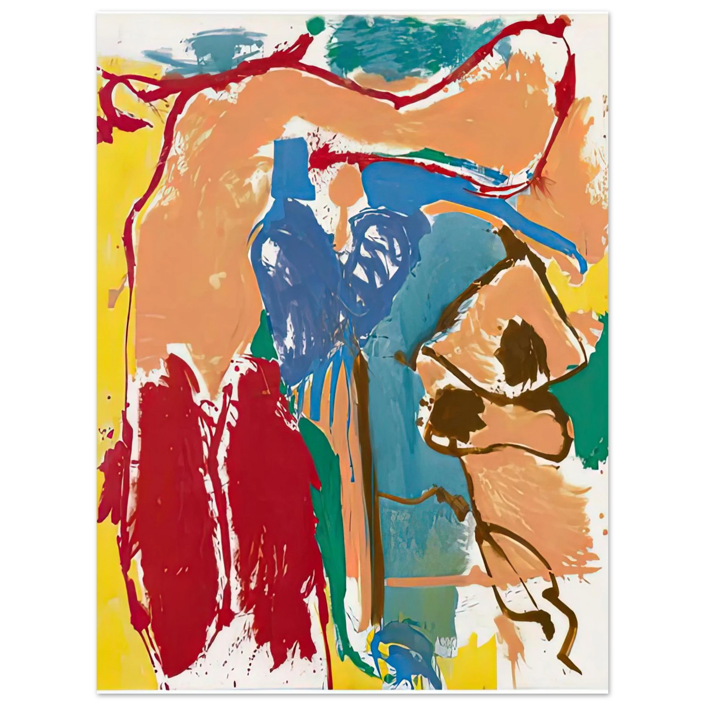 Helen Frankenthaler - Mediterranean Thoughts, 1960- Wall Art - 21x29.7 cm / 8x12" - Fine Art Poster - -
