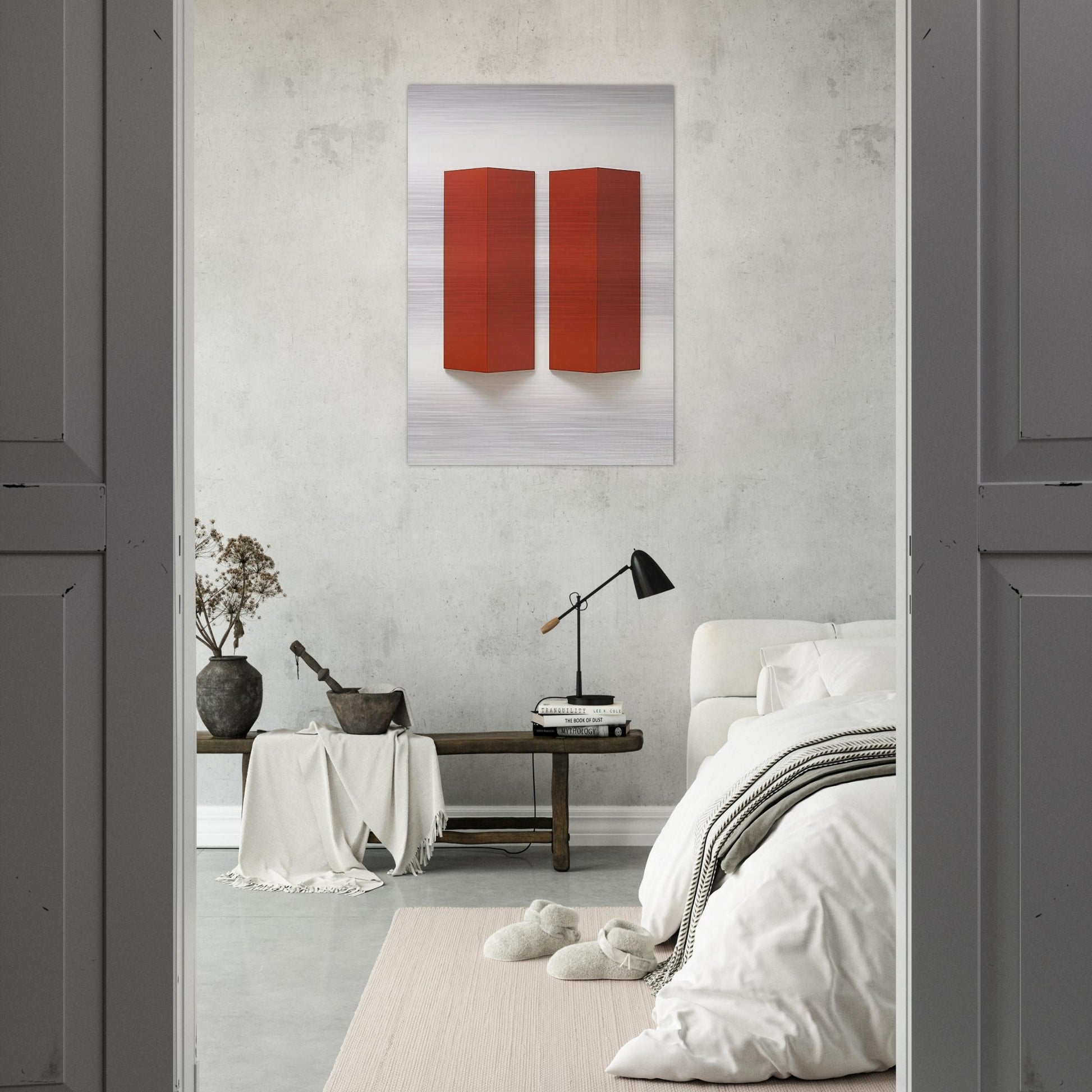 Relief, Series B - 1967 - Charlotte Posenenske Brushed Aluminum Print - 70x100 cm / 28x40 inches | Charlotte Posenenske Aluminum Print | Charlotte Posenenske Prints