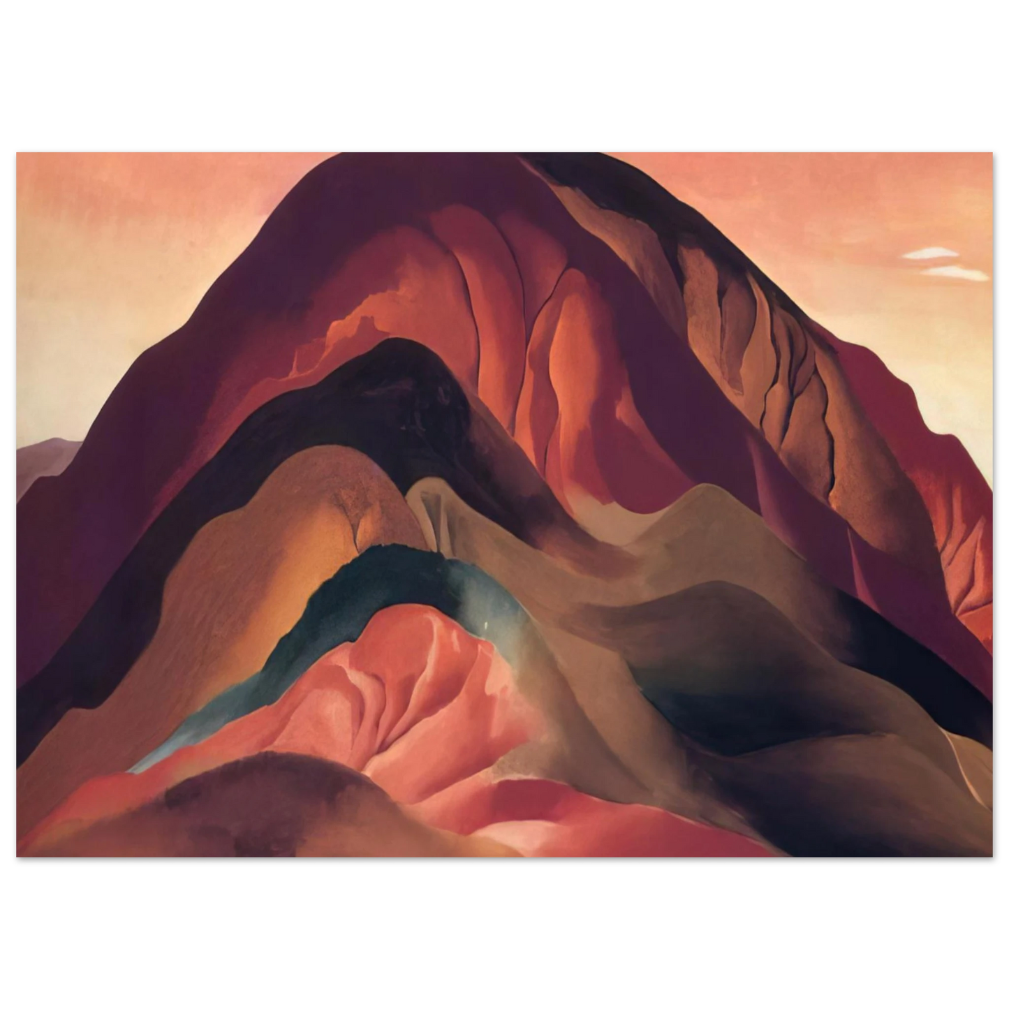Georgia O'Keeffe - Rust Red Hills Fine Art Poster - 75x100 cm / 30x40 inches