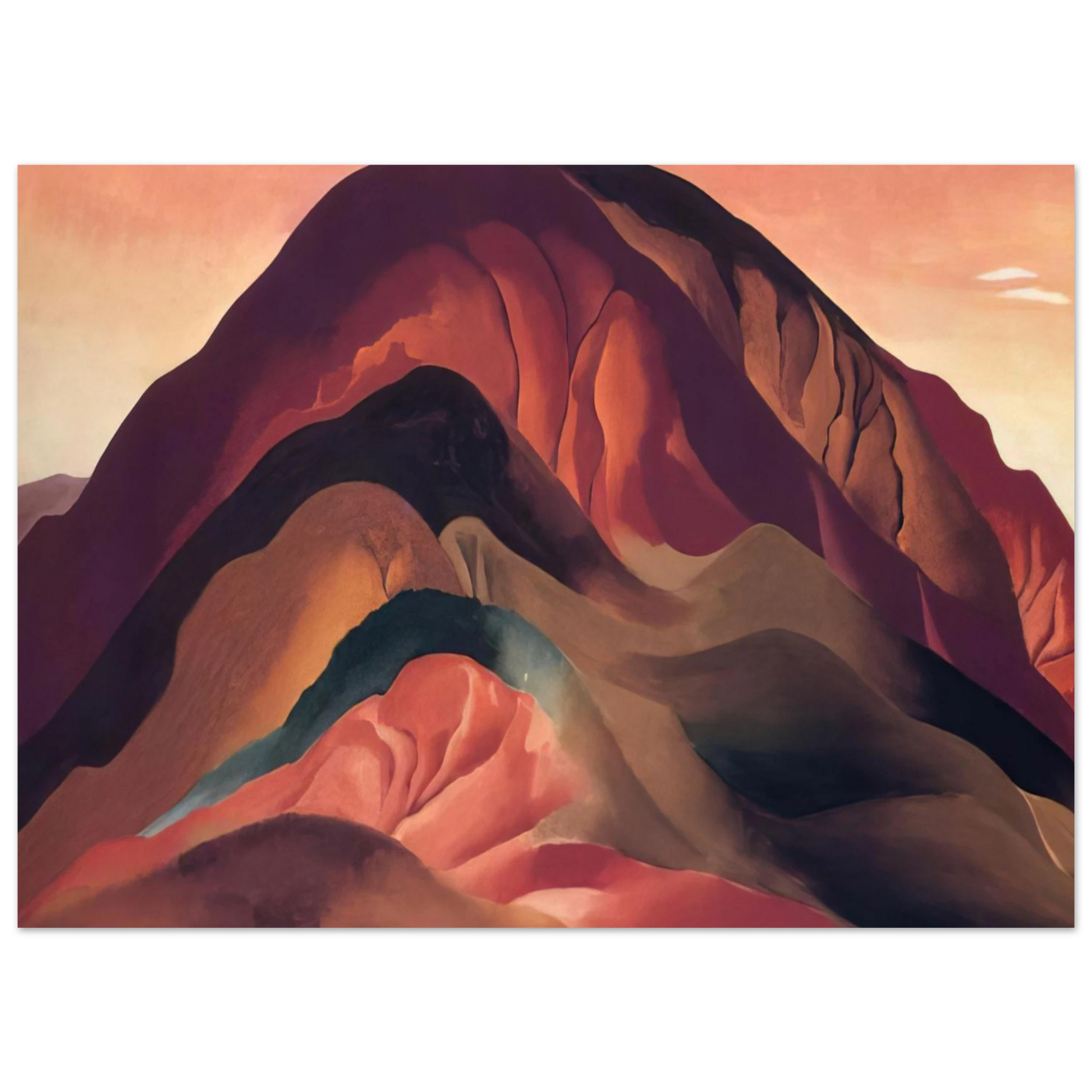 Georgia O'Keeffe - Rust Red Hills Fine Art Poster - 75x100 cm / 30x40 inches