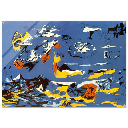 BLUE MOBY DICK - Jackson Pollock Acrylic Print - 70x100 cm / 28x40″ inches | Jackson Pollock Wall Art | Jackson Pollock Prints