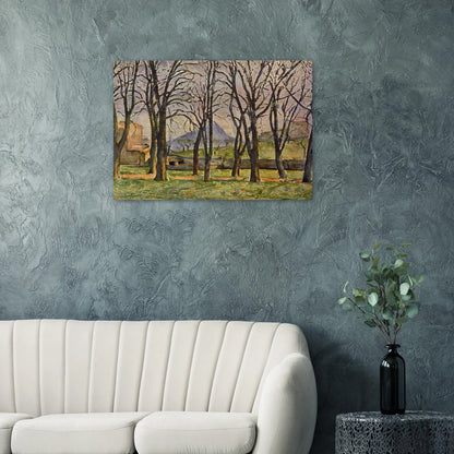 Chestnut Trees at the Jas de Bouffan - Paul Cézanne Brushed Aluminum Print - 70x100 cm / 28x40 inches | Paul Cézanne Aluminum Print | Paul Cézanne Prints