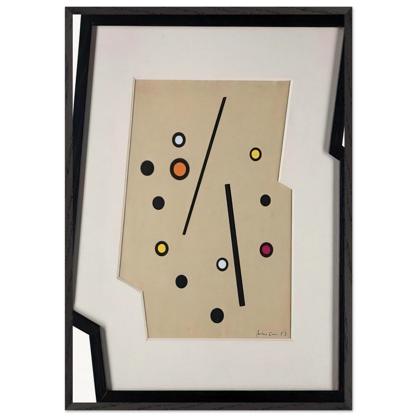 Forme Madi - 1958 - Carmelo Arden Quin Framed Art Print – Black Wooden Frame - Default Title - -Framed Art Print