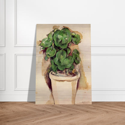 Pot of Geraniums - Paul Cézanne Brushed Aluminum Print - 70x100 cm / 28x40 inches | Paul Cézanne Aluminum Print | Paul Cézanne Prints