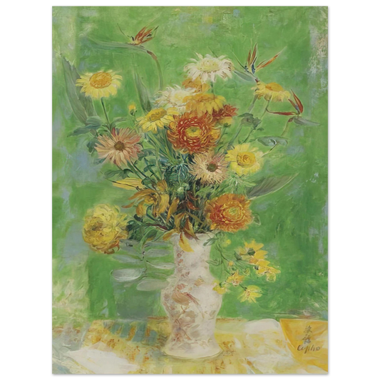 Le Pho - Chrysanthemums and Sunflowers - Post-Impressionism Fine Art Poster - Default Title