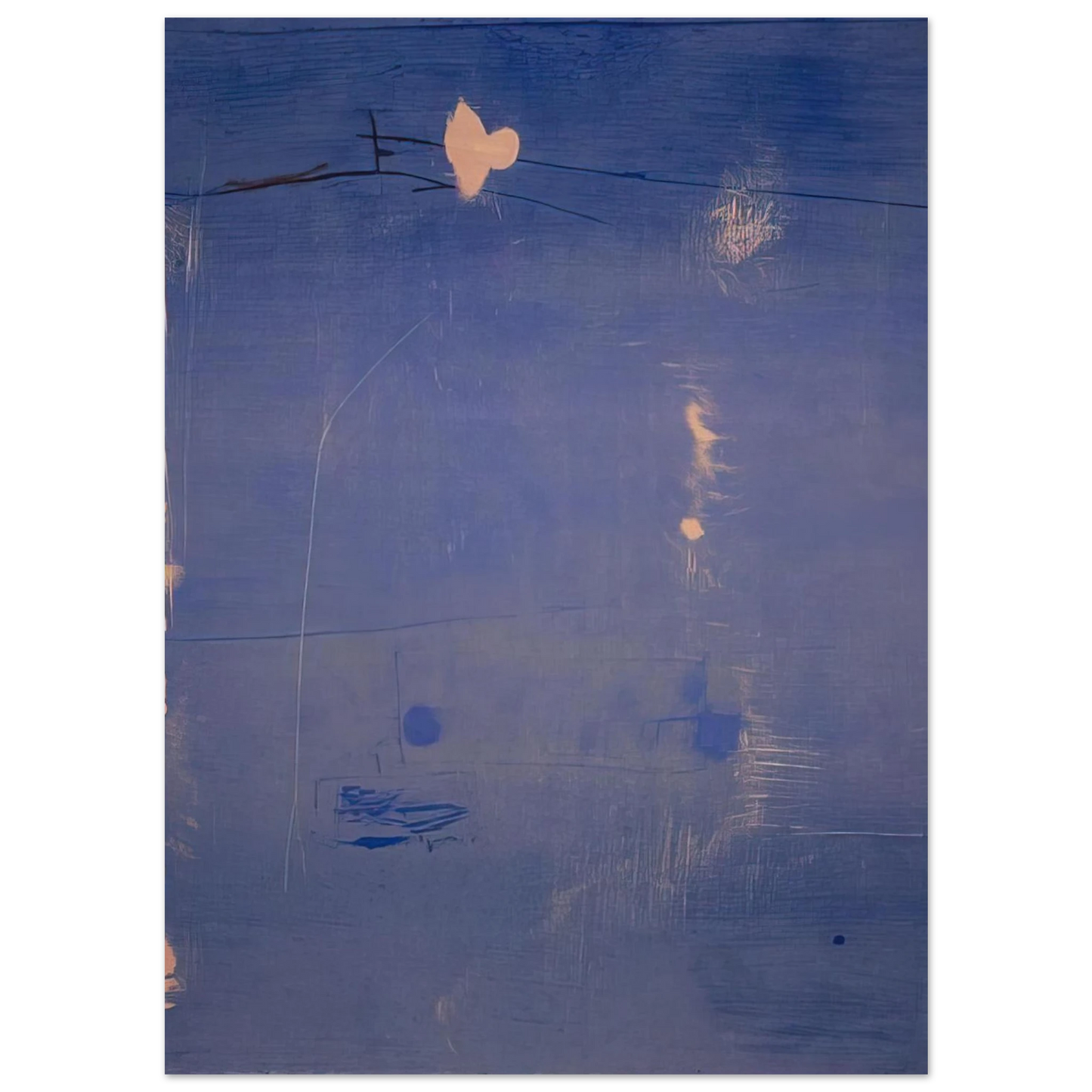 Helen Frankenthaler - Cameo - 1980 Wall art - 40x50 cm / 16x20 inches - Premium Wooden Framed Poster With Fine Art Paper - Black frame