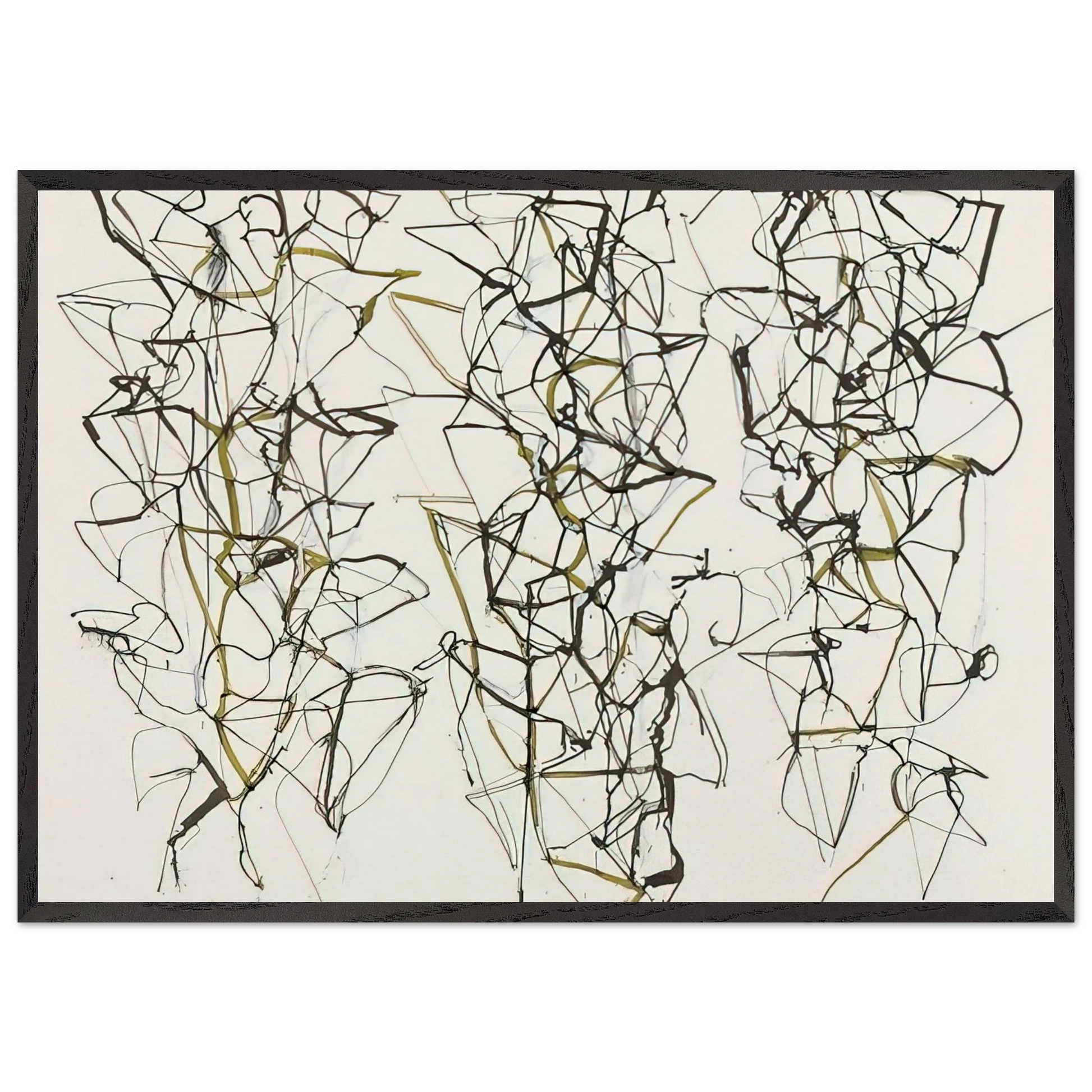 Untitled with Green - 1989 - Brice Marden Framed Art Print – Black Wooden Frame - Default Title - -Framed Art Print