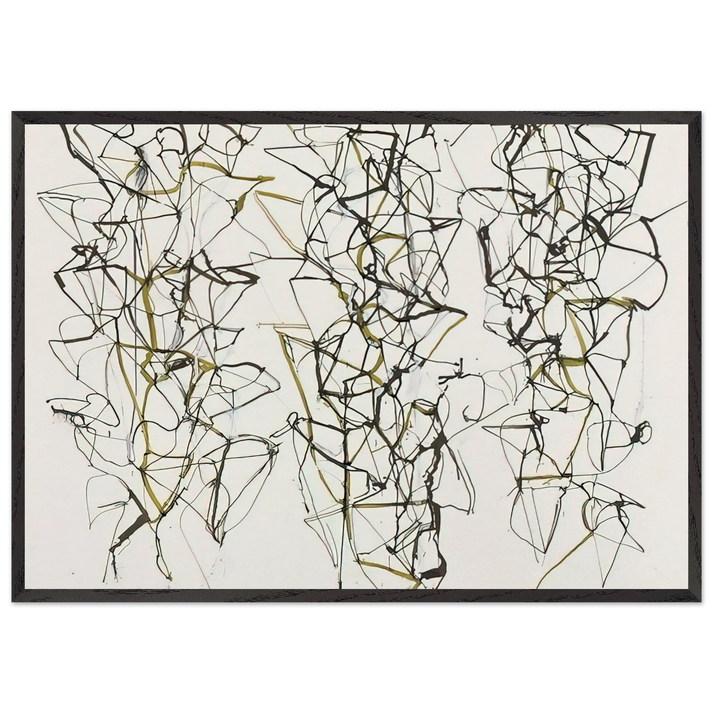 Untitled with Green - 1989 - Brice Marden 70x100 cm / 28x40 inches Framed Art Print – Black Wooden Frame