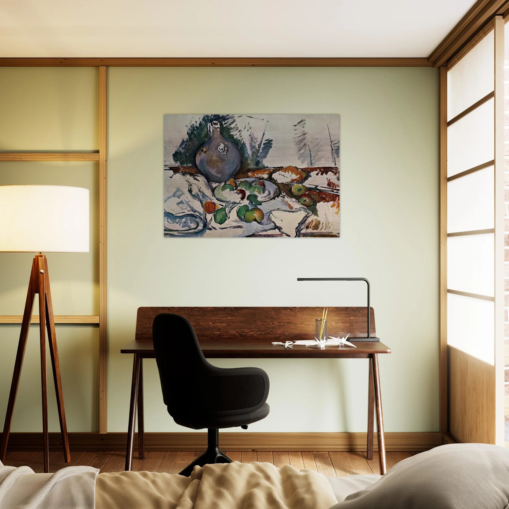 Still Life with Water Jug - Paul Cézanne Brushed Aluminum Print - 70x100 cm / 28x40 inches | Paul Cézanne Aluminum Print | Paul Cézanne Prints