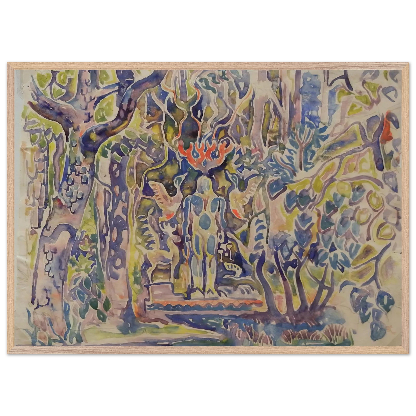 Walter Inglis Anderson - Walter Anderson Wall art - 20x25 cm / 8x10 Inches - Premium Wooden Framed Poster With Fine Art Paper - White frame