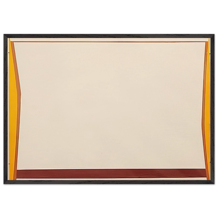 White 7 - 1963 - Larry Zox 70x100 cm / 28x40 inches Framed Art Print – Black Wooden Frame