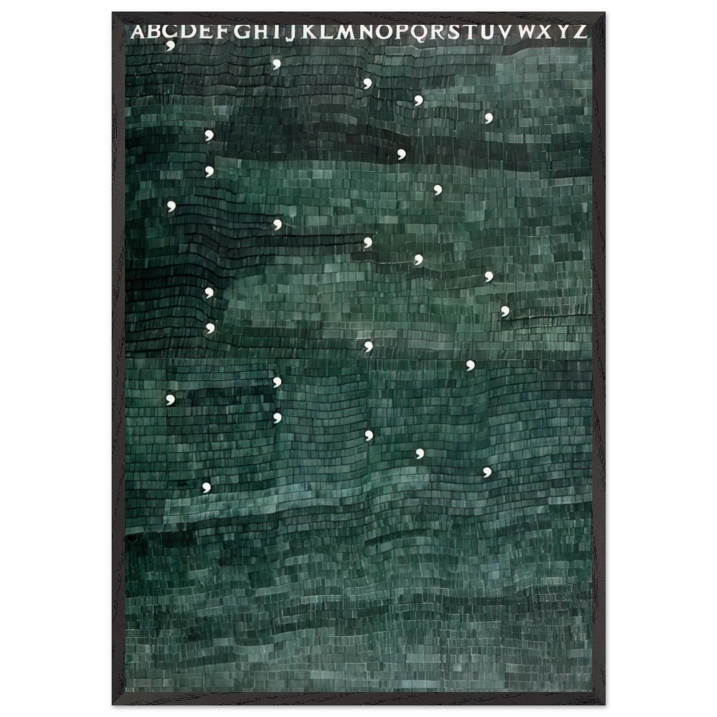 CINQUE PER CINQUE VENTICINQUE 1983 - Alighiero Boetti Framed Art Print – Black Wooden Frame - Default Title - -Framed Art Print