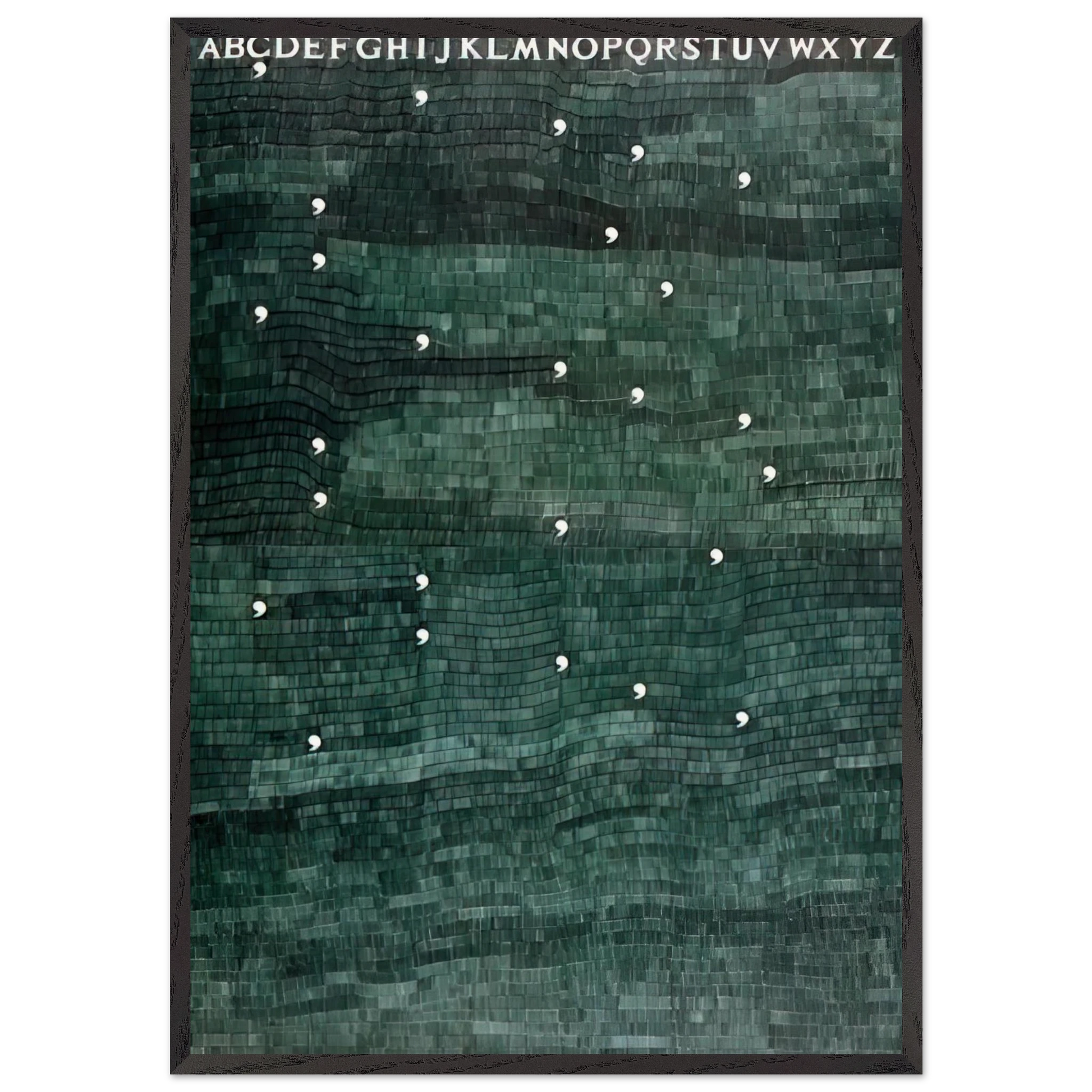 CINQUE PER CINQUE VENTICINQUE 1983 - Alighiero Boetti Framed Art Print – Black Wooden Frame - Default Title - -Framed Art Print