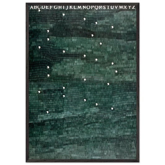 CINQUE PER CINQUE VENTICINQUE 1983 - Alighiero Boetti Framed Art Print – Black Wooden Frame - Default Title - -Framed Art Print