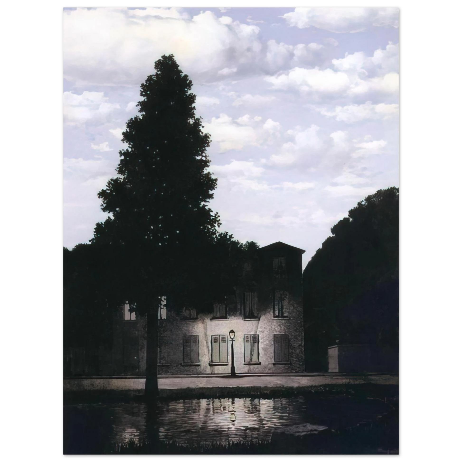 Rene Magritte - THE EMPIRE OF LIGHTS 1954 Fine Art Poster - Default Title