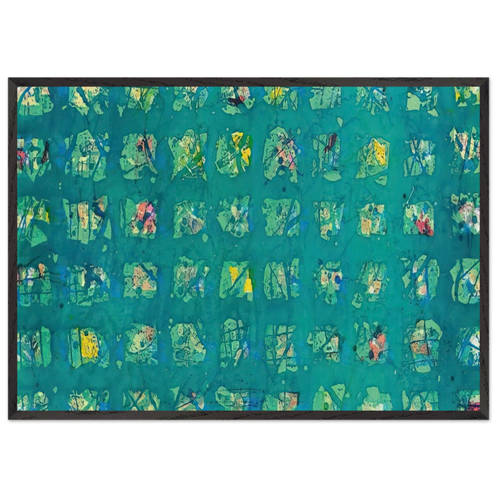 La Primavera Fredda  Cold Spring  - Sam Francis 70x100 cm / 28x40 inches Framed Art Print – Black Wooden Frame