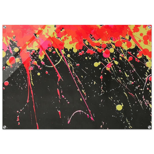 Fireworks - 1973 - Walasse Ting Acrylic Print - 70x100 cm / 28x40″ inches | Walasse Ting Wall Art | Walasse Ting Prints