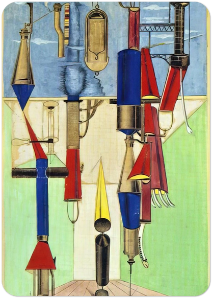 Hydrometric Demonstration By Max Ernst Pack of 10 Post Cards | Max Ernst Post Cards | A6 (10.5 x 14.8 cm) - 4.1 x 5.8 inches