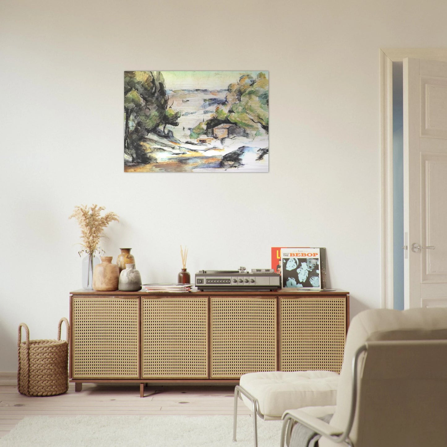 Landscape in the Provence - Paul Cézanne Brushed Aluminum Print - 70x100 cm / 28x40 inches | Paul Cézanne Aluminum Print | Paul Cézanne Prints