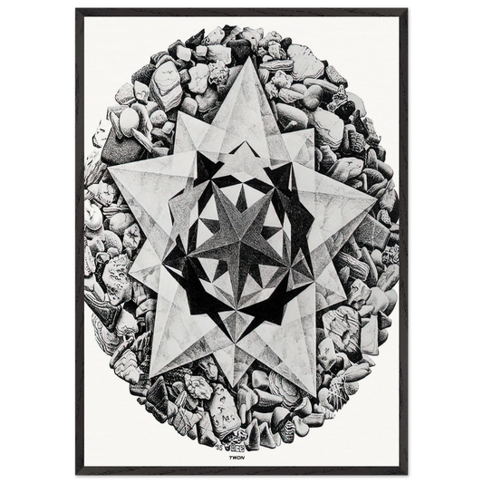 ESCHER 1 - MC Escher Framed Art Print – Black Wooden Frame - Default Title - -Framed Art Print
