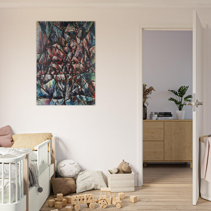 Two Seated Figures - 1955 - Robert Goodnough Brushed Aluminum Print - 70x100 cm / 28x40 inches | Robert Goodnough Aluminum Print | Robert Goodnough Prints