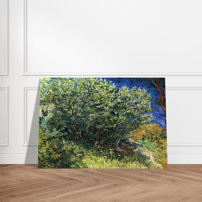 Lilac Bush - Vincent van Gogh Brushed Aluminum Print - 70x100 cm / 28x40 inches | Vincent van Gogh Aluminum Print | Vincent van Gogh Prints
