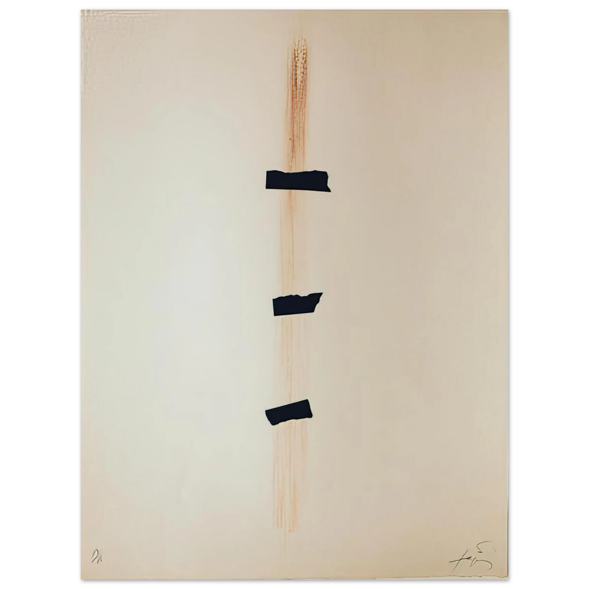 Antoni Tapies - LES TROIS NOIRS 1976 Fine Art Poster - Default Title