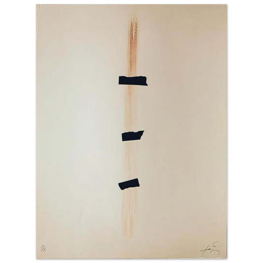 Antoni Tapies - LES TROIS NOIRS 1976 Fine Art Poster - Default Title