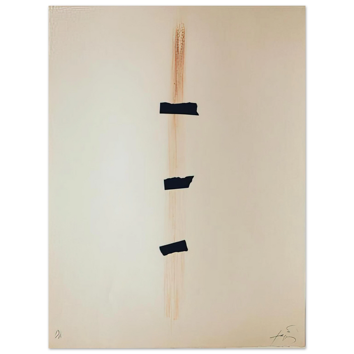 Antoni Tapies - LES TROIS NOIRS 1976  75x100 cm / 30x40inches Fine Art Poster