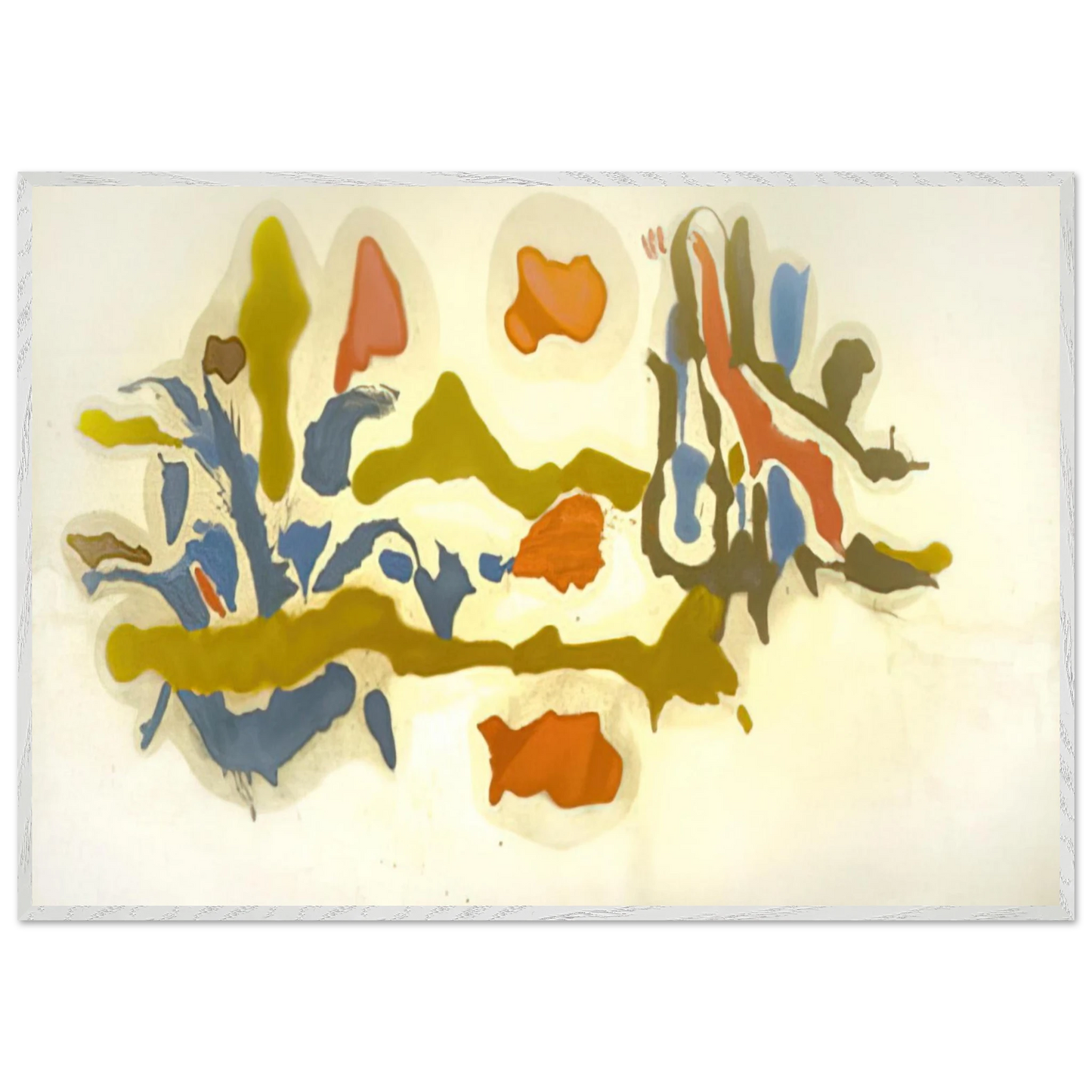 Helen Frankenthaler - Seascape with Dunes - 1962 Wall art - 30x45 cm / 12x18 inches - Premium Wooden Framed Poster With Fine Art Paper - Wood frame