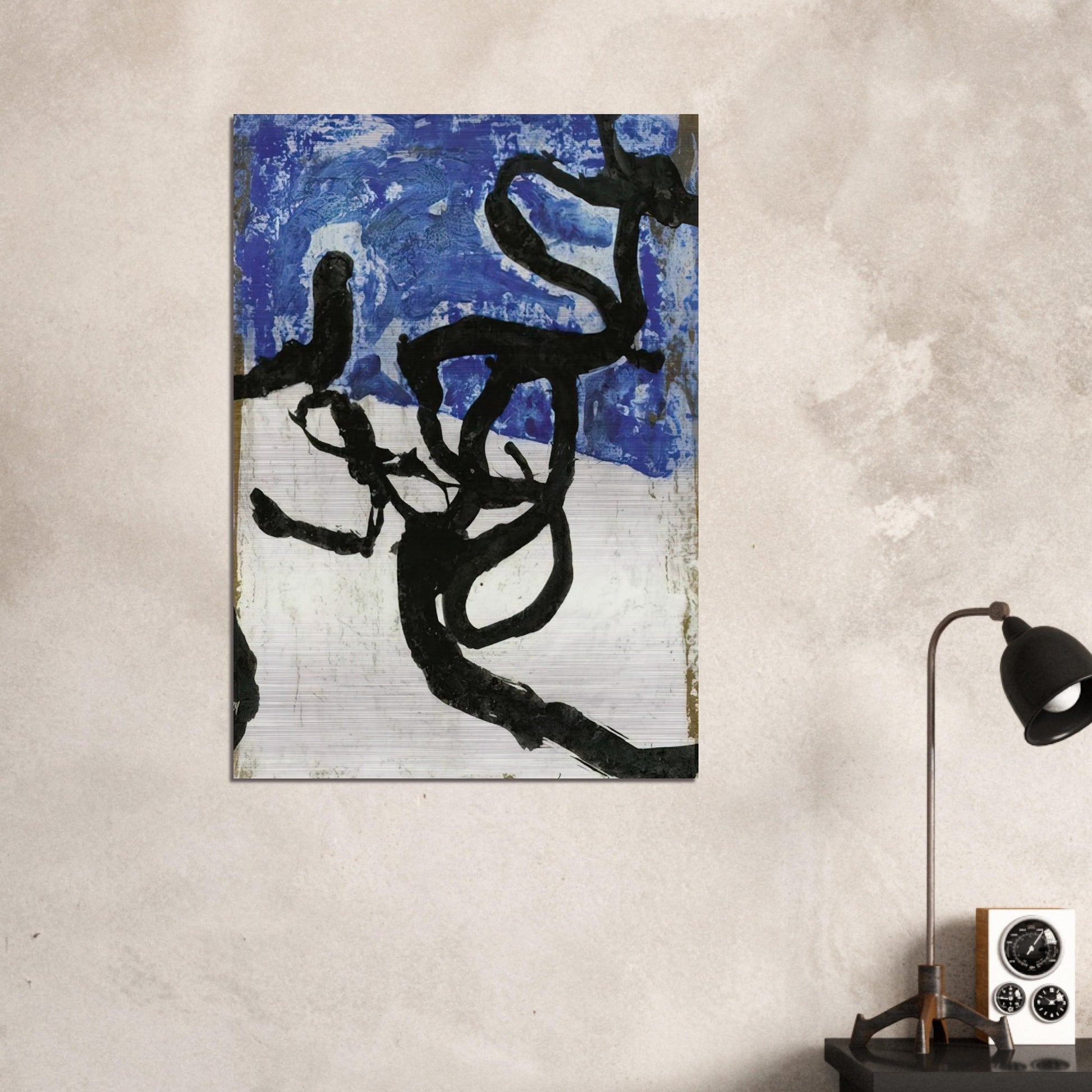 Untitled - Tachisme - Emil Schumacher Brushed Aluminum Print - 70x100 cm / 28x40 inches | Emil Schumacher Aluminum Print | Emil Schumacher Prints