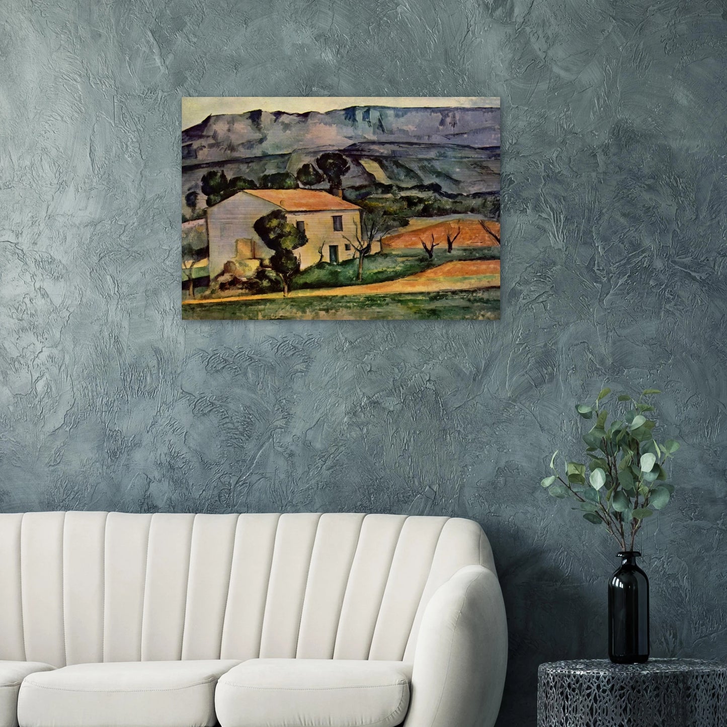 Houses in Provence, near Gardanne - Paul Cézanne Brushed Aluminum Print - 70x100 cm / 28x40 inches | Paul Cézanne Aluminum Print | Paul Cézanne Prints