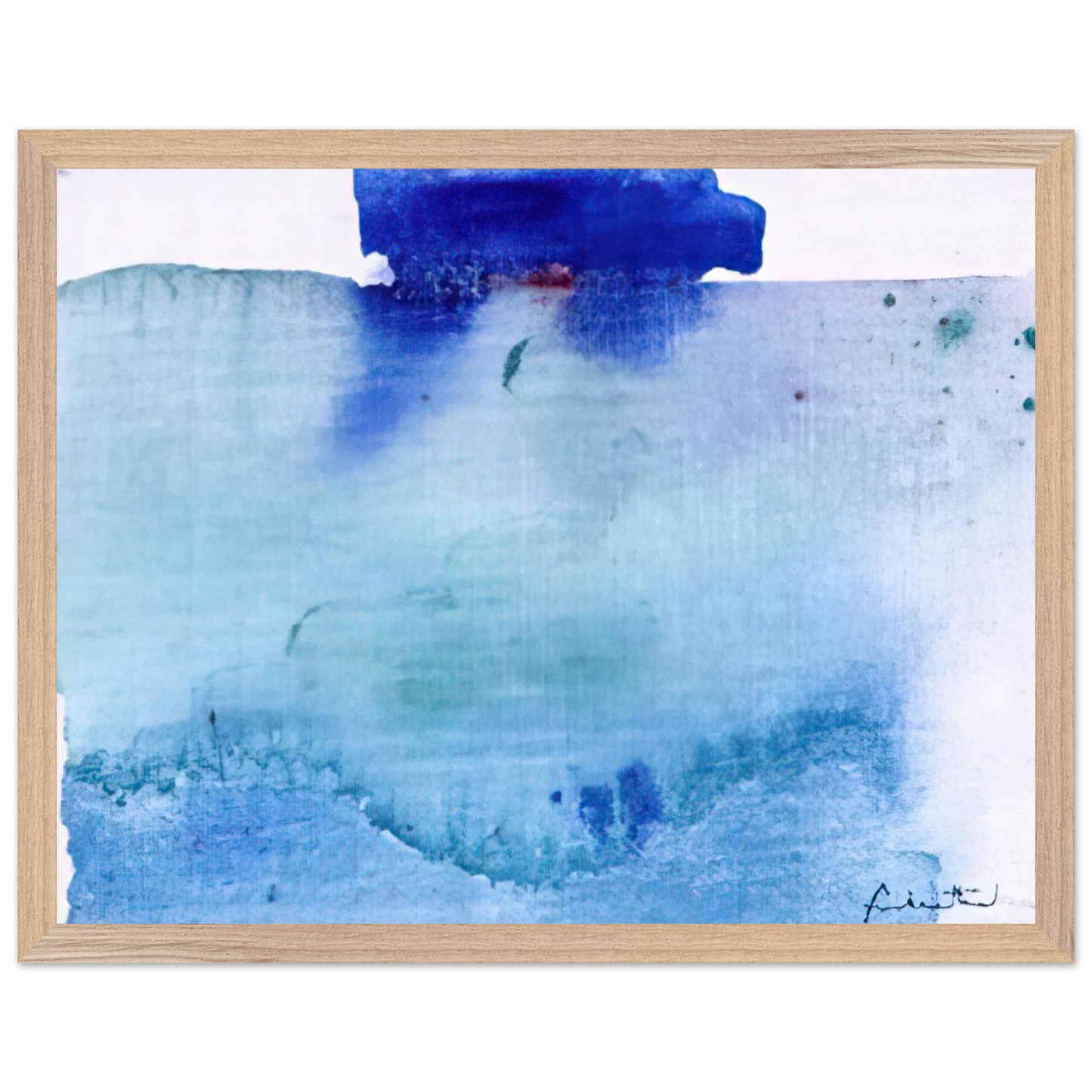 Helen Frankenthaler - Untitled - 1982 Wall art - 15x20 cm / 6x8 inches - Premium Wooden Framed Poster With Fine Art Paper - Wood frame