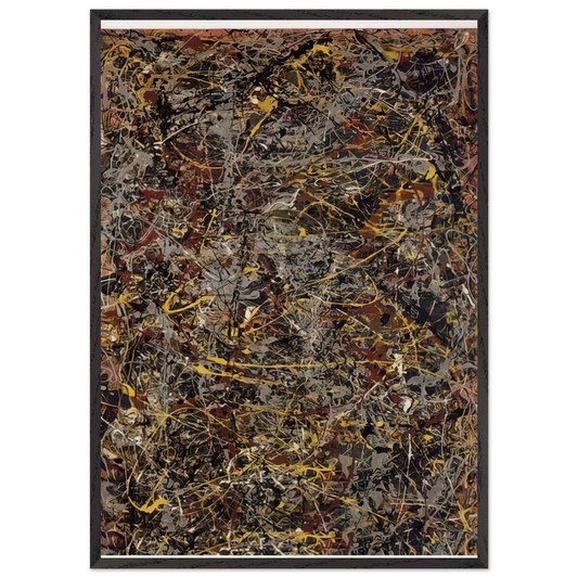 NUMBER 5 1948 1 - Jackson Pollock Framed Art Print – Black Wooden Frame - Default Title - -Framed Art Print