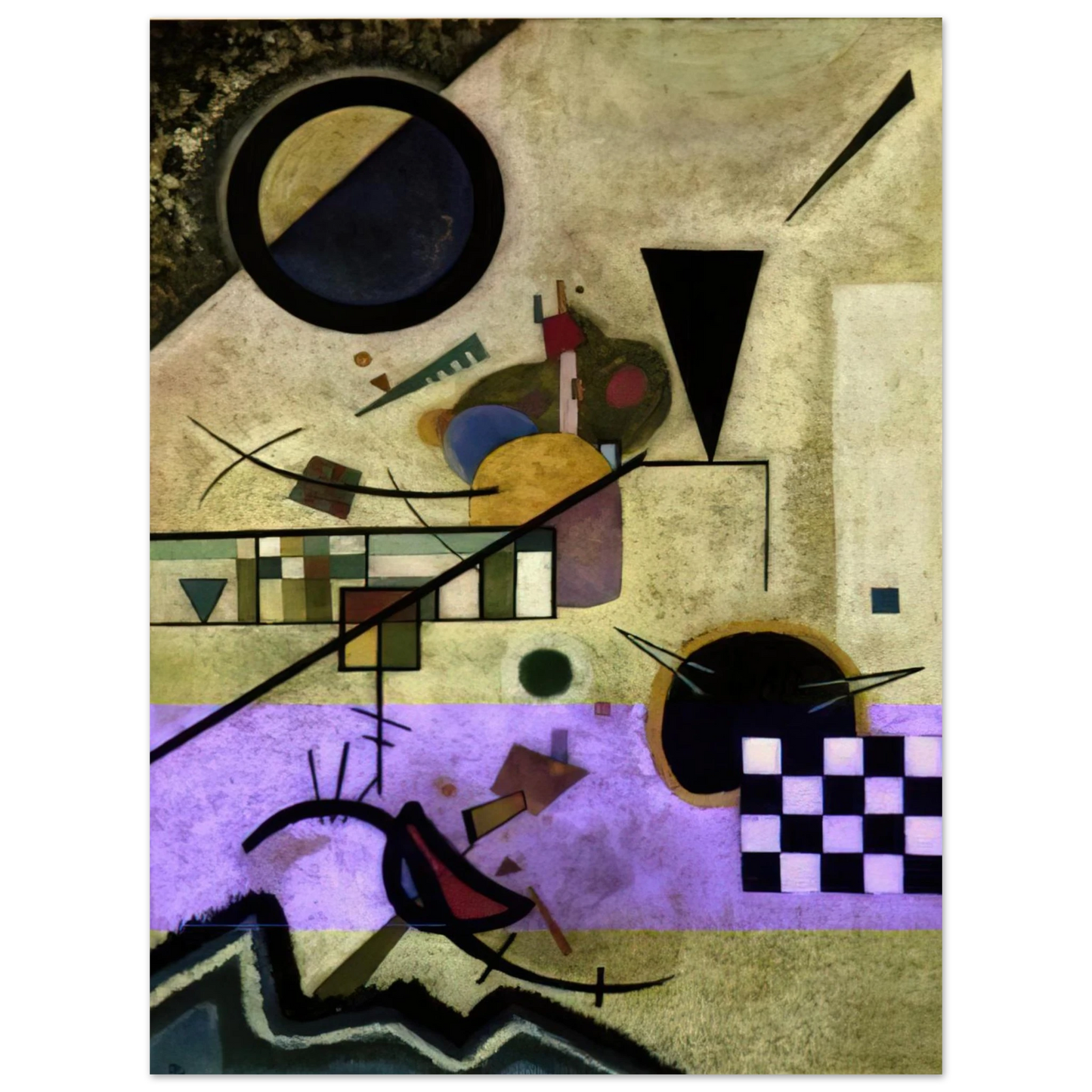 Wassily Kandinsky - CONTRASTING SOUNDS 1924 Fine Art Poster - Default Title