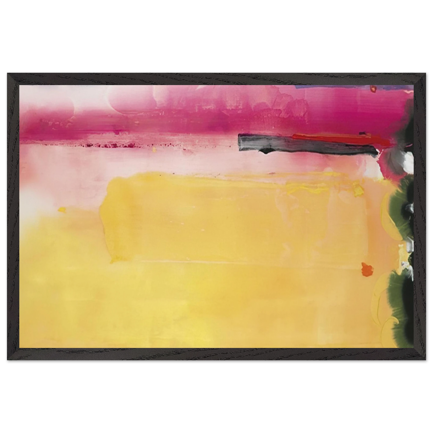 Helen Frankenthaler - Black-Eyed Susan - 1988 Wall art - A2 (42 x 59.4  cm) - Premium Wooden Framed Poster With Fine Art Paper - Wood frame