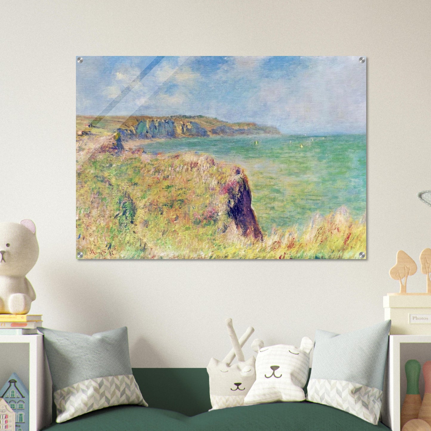 Edge of the Cliff at Pourville - claude monet Acrylic Print - 70x100 cm / 28x40″ inches