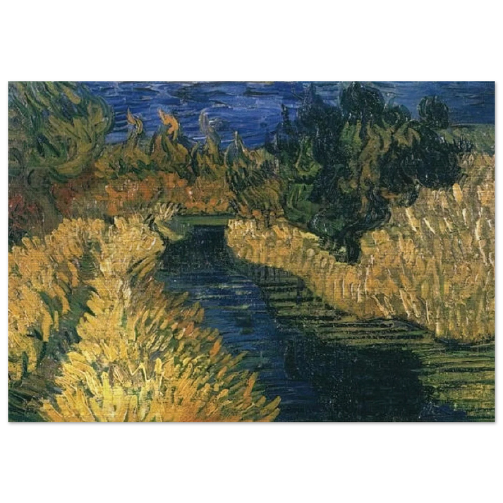 The Little Stream - Vincent van Gogh Brushed Aluminum Print - 70x100 cm / 28x40 inches | Vincent van Gogh Aluminum Print | Vincent van Gogh Prints