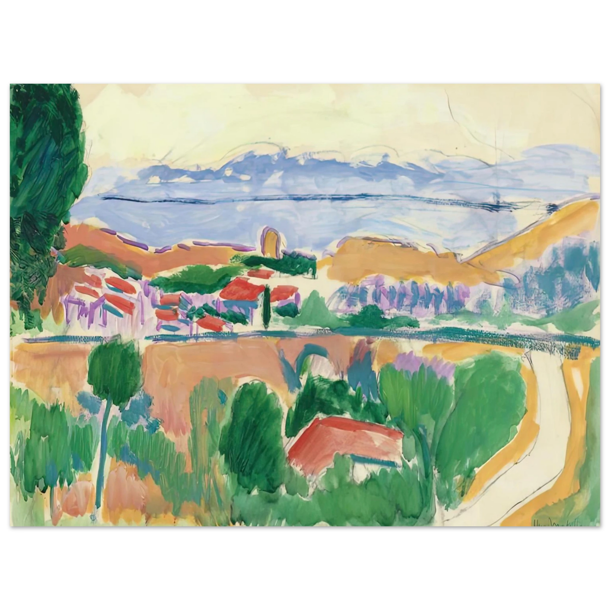 Henri Matisse - VUE DE COLLIOURE 1906 Fine Art Poster - Default Title