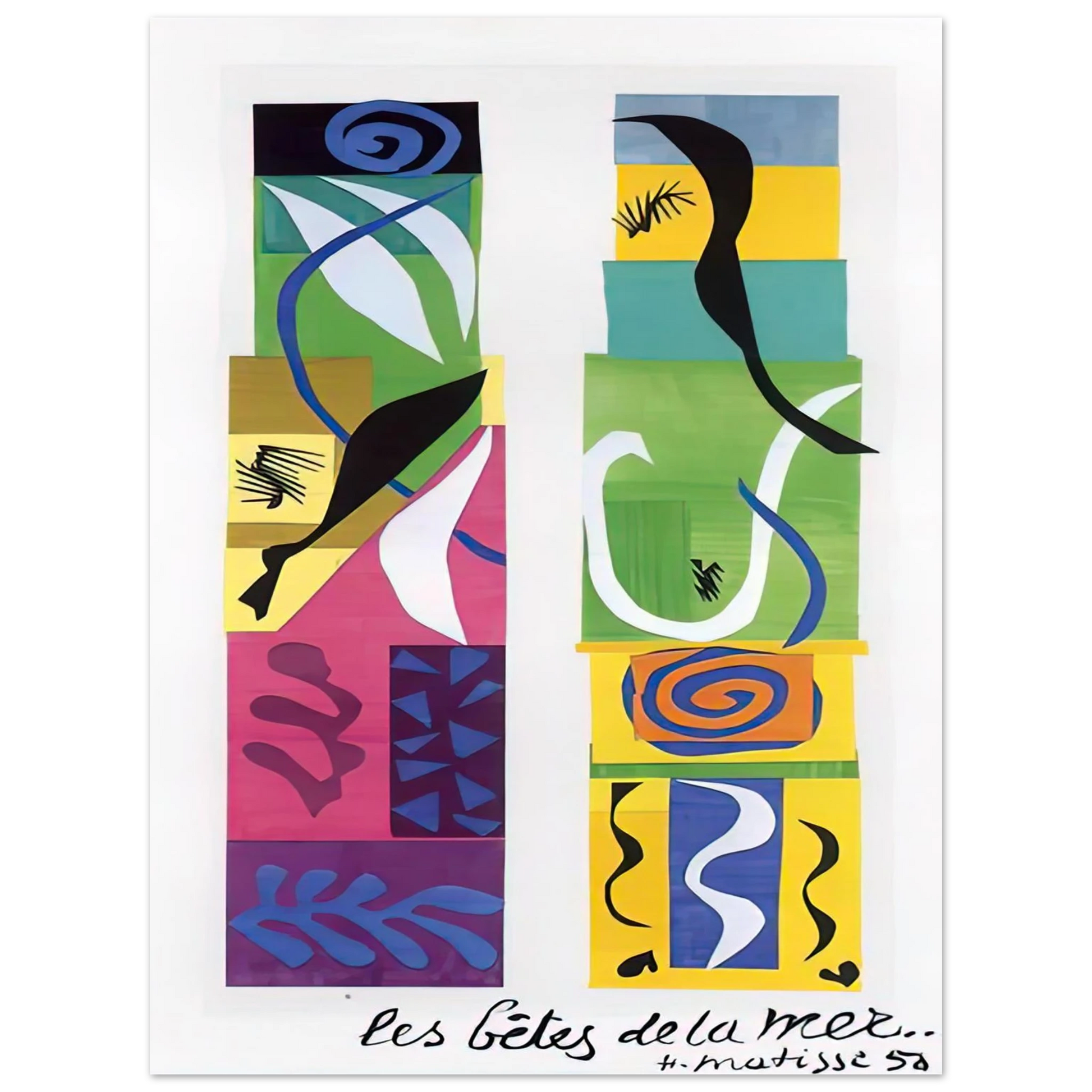 Henri Matisse - THE MARITIME WILDLIFE 1950 Fine Art Poster - Default Title