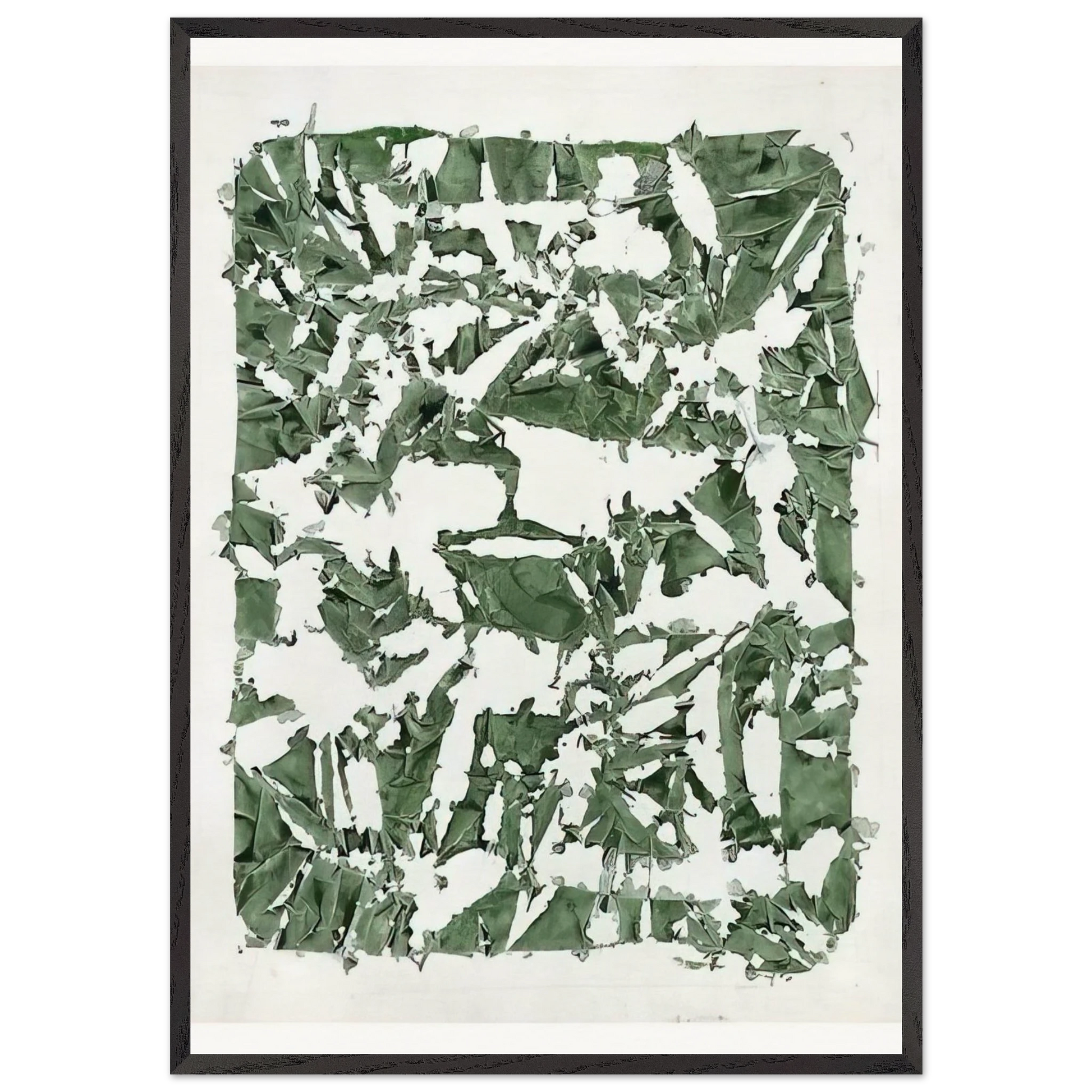 Tabula - 1980 - Simon Hantai Framed Art Print – Black Wooden Frame - Default Title - -Framed Art Print