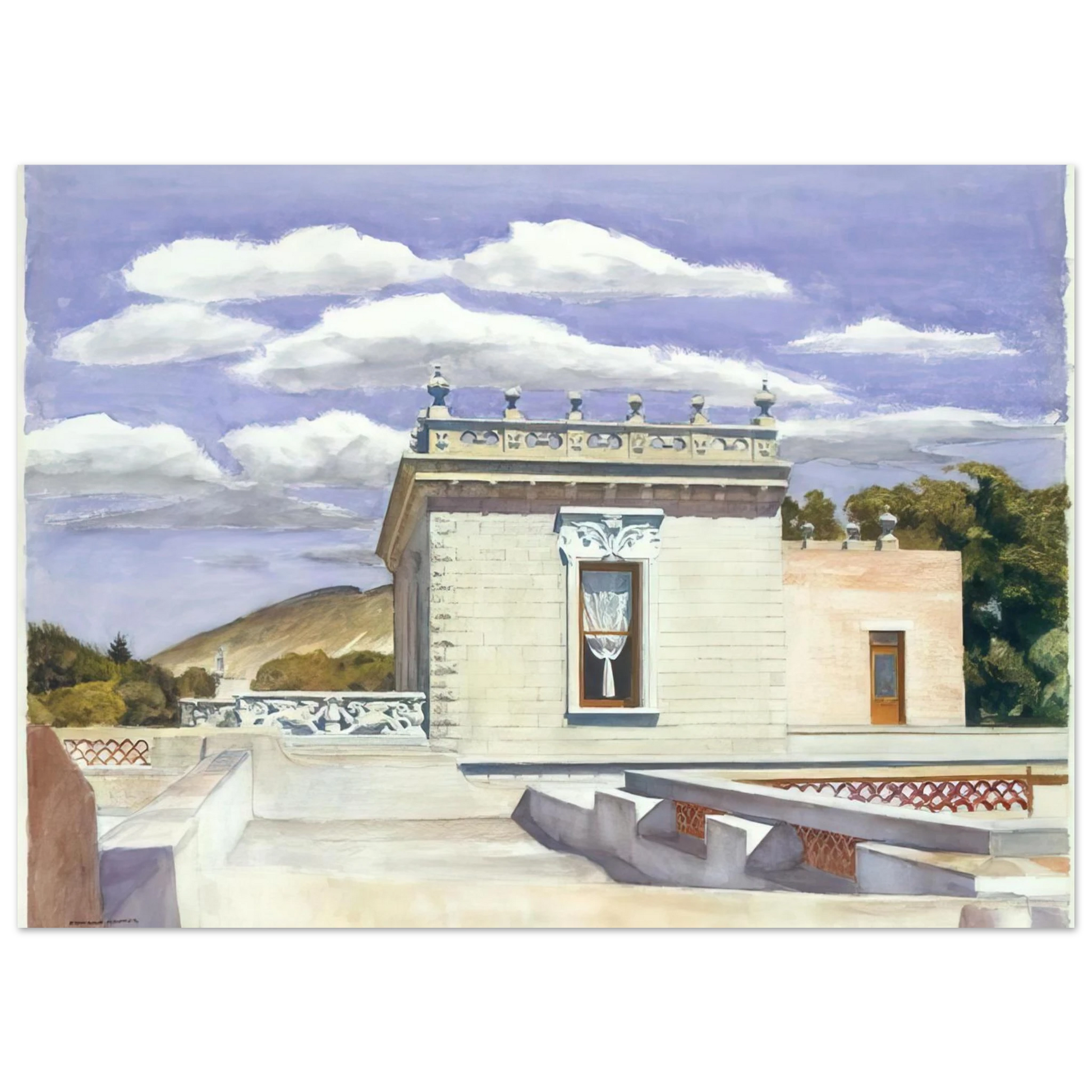 Edward Hopper - Saltillo Mansion Fine Art Poster - 40x60 cm / 16x24 inches