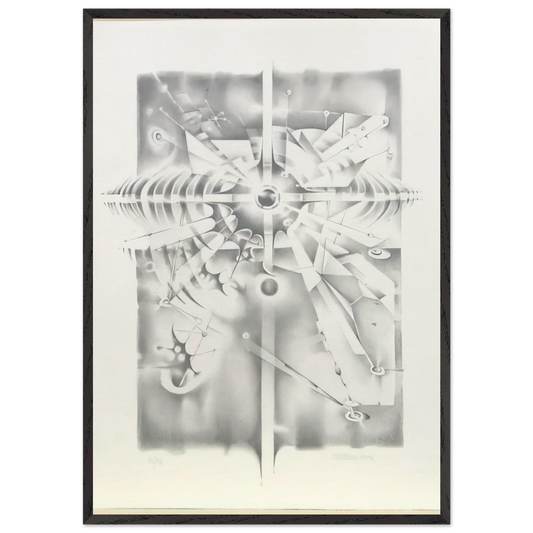 UNTITLED FROM THE ATELIER PROJECT 1986 - Lee Bontecou Framed Art Print – Black Wooden Frame - Default Title - -Framed Art Print