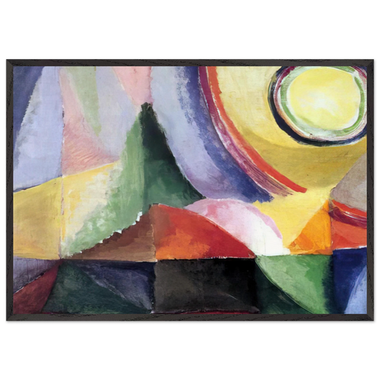 ELECTRIC PRISMS - Sonia Delaunay 70x100 cm / 28x40 inches Framed Art Print – Black Wooden Frame