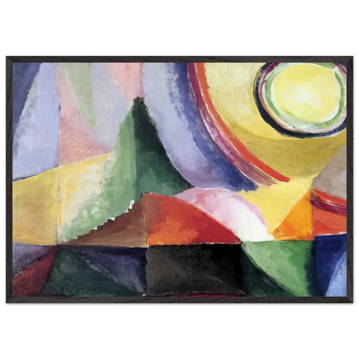 ELECTRIC PRISMS - Sonia Delaunay 70x100 cm / 28x40 inches Framed Art Print – Black Wooden Frame
