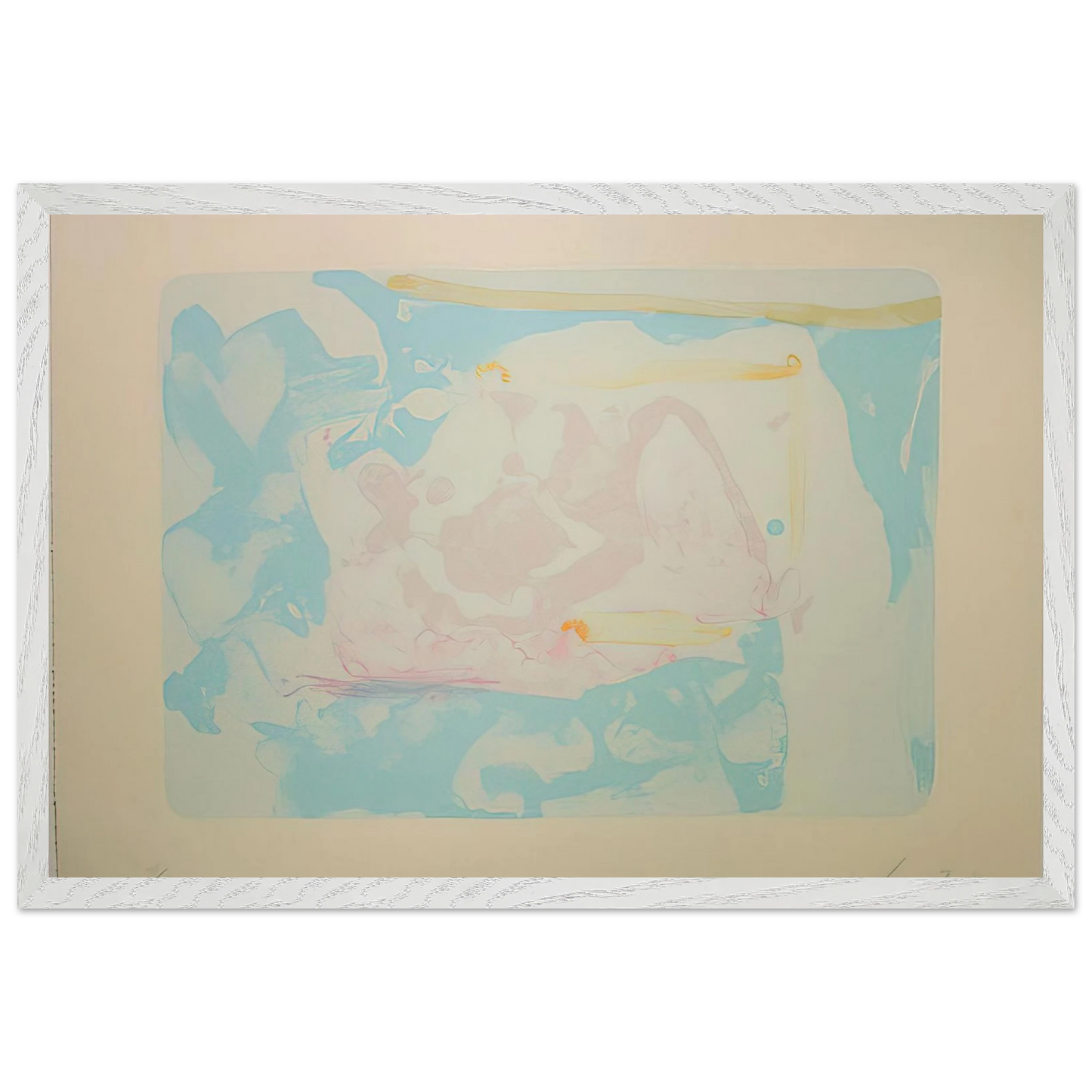 Helen Frankenthaler - Reflections III - 1995 Wall art - 40x50 cm / 16x20 inches - Premium Wooden Framed Poster With Fine Art Paper - Wood frame