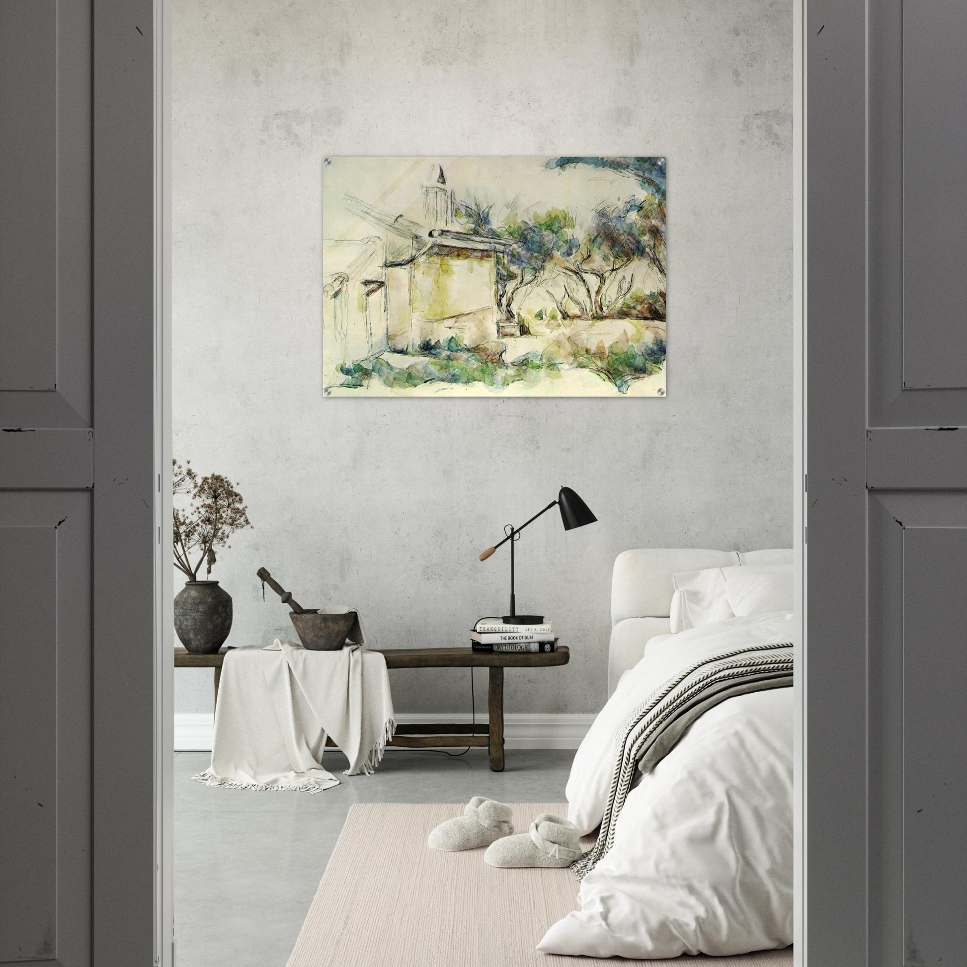 Jourdan's Cottage - Paul Cézanne Acrylic Print - 70x100 cm / 28x40″ inches | Paul Cézanne Wall Art | Paul Cézanne Prints