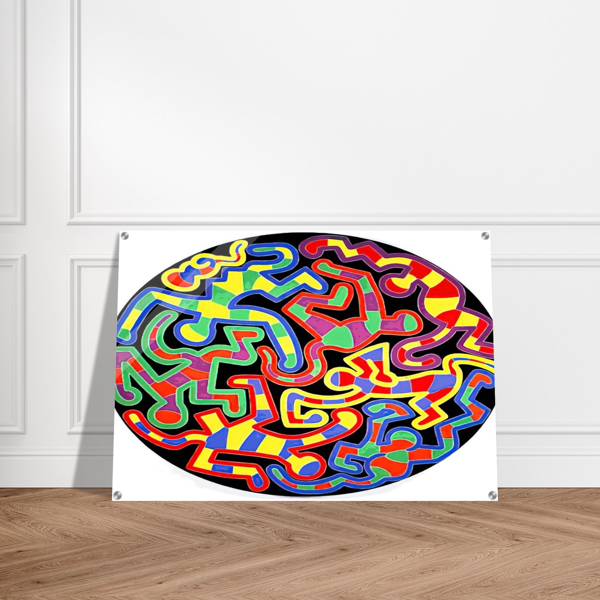 MONKEY PUZZLE 1988 - Keith Haring Acrylic Print - 70x100 cm / 28x40″ inches | Keith Haring Wall Art | Keith Haring Prints